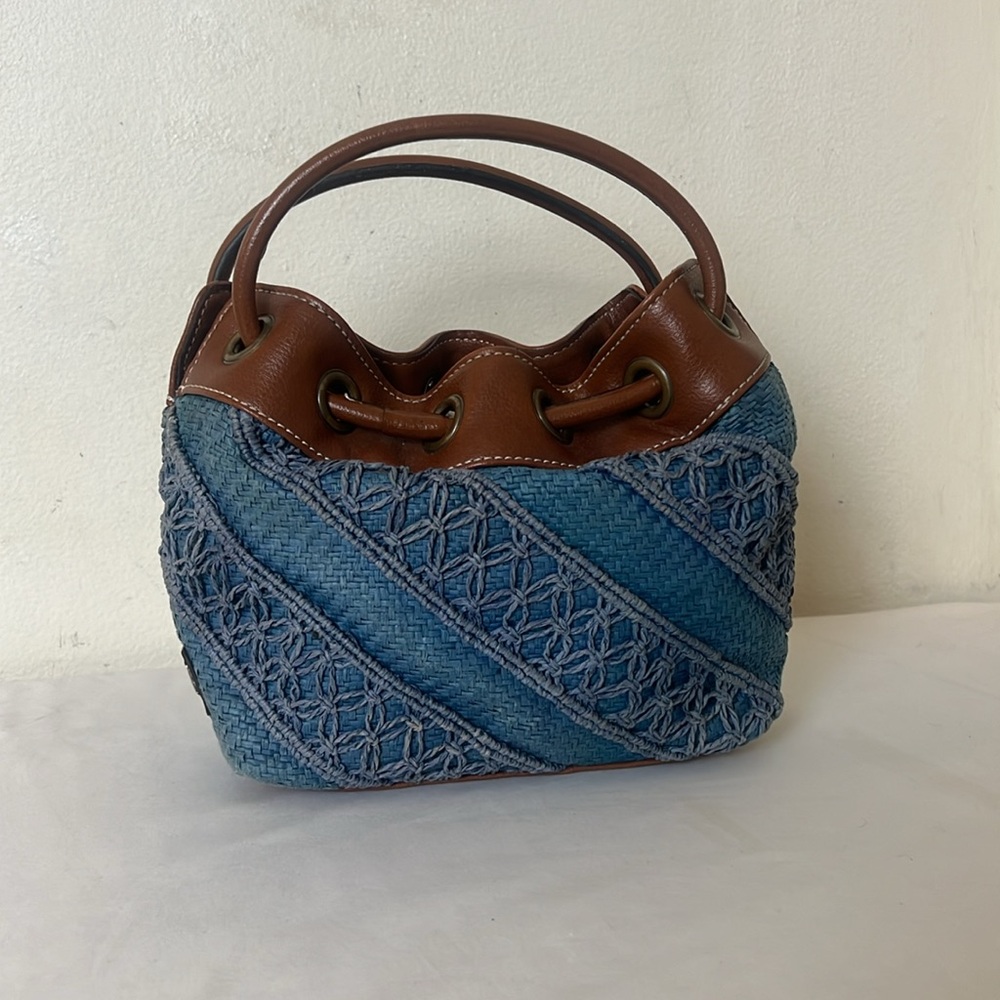 Tommy Hilfiger Denim Draw String Double Handbag. - image 6